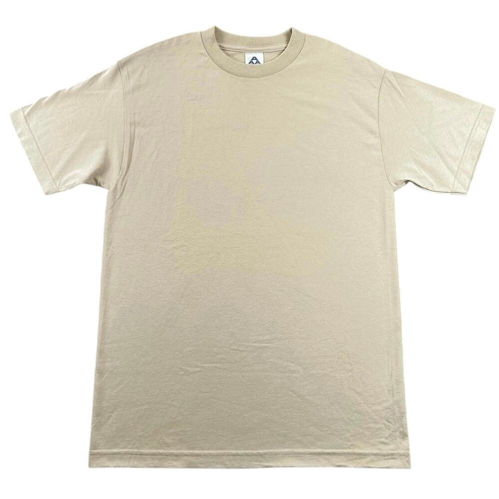 Alstyle Apparel Heavyweight Blank Sand T-Shirt 100% Cotton Made in Mexico Size M